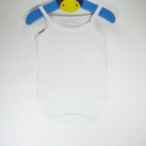 Sema Baby Jakarlı ip Askılı Badi (Body) - Beyaz 3-6 Ay,3419,3419
