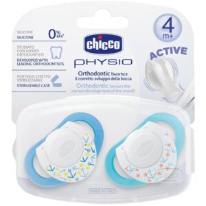 Chicco Physio Silikon Emzik 4m+ 2'li - Mavi,3477