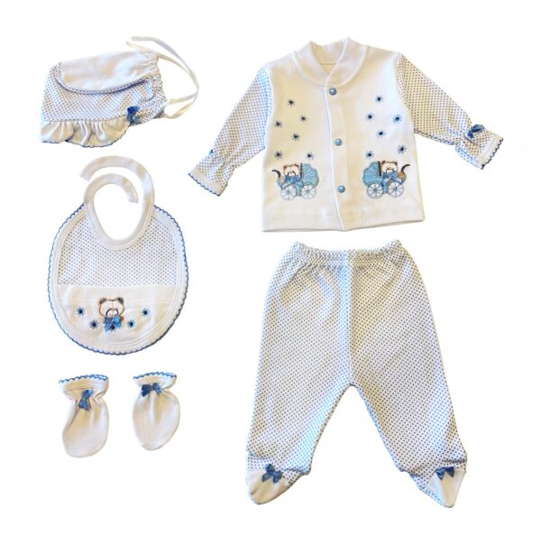Sema Baby 5'li Premature Puanlı Set - Açık Mavi 8682476853155,3526,3526