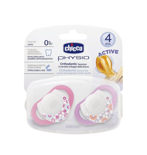 Chicco Physio Kauçuk Emzik 4+ ay - Pembe,3837