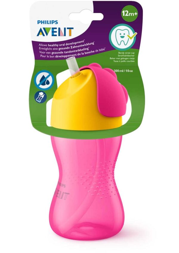 Philips Avent Pipetli Bardak +12 Ay 300 ml - Pembe,8306