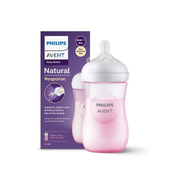 Philips Avent Natural Response PP Pembe Biberon 1+ Ay 260 ml SCY903/11,8687
