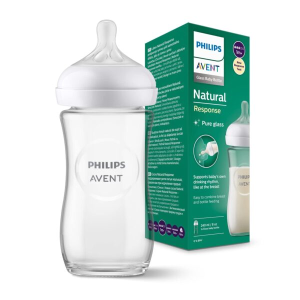 Philips Avent Natural Response Cam Biberon 1 Ay+ 240 ml, Tepkili Biberon Emziği SCY933/01,8688