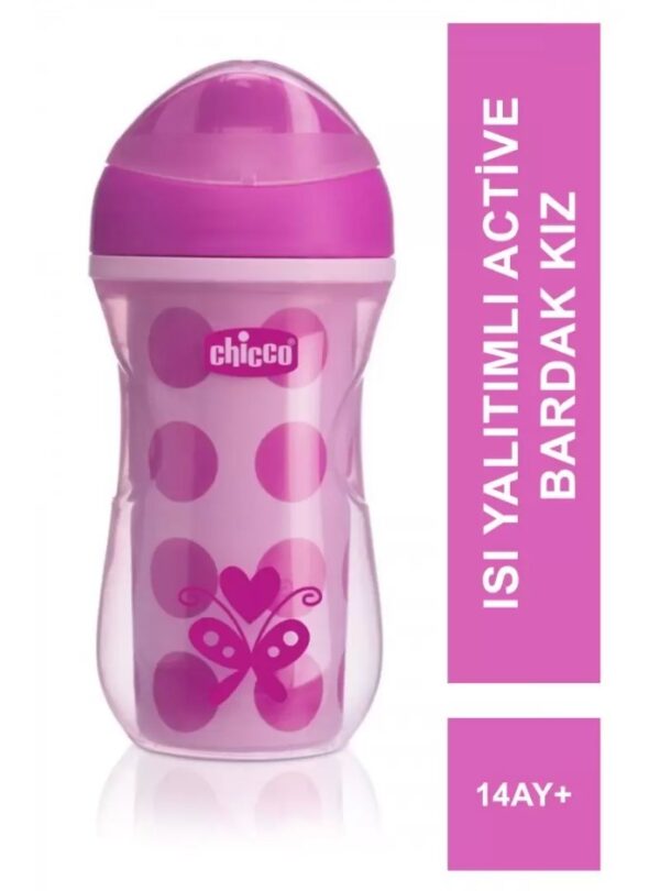 Chicco Isı Yalıtımlı Active Bardak 14 Ay+ 266 ml - Pink,8990