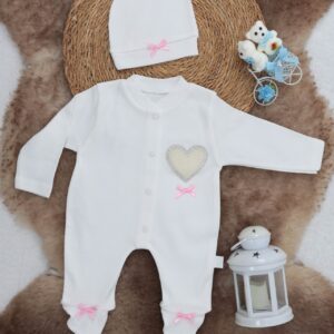 Sema Baby Pamuklu Bebek Tulum Seti 6-9 Ay - Love,8970